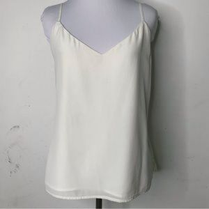 L'AGENCE Women's 100% Silk Jane Camisole Tank In Ivory White Size XS